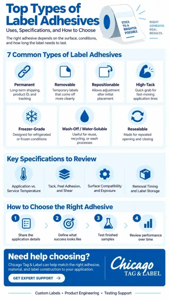 7 common types of label adhesives